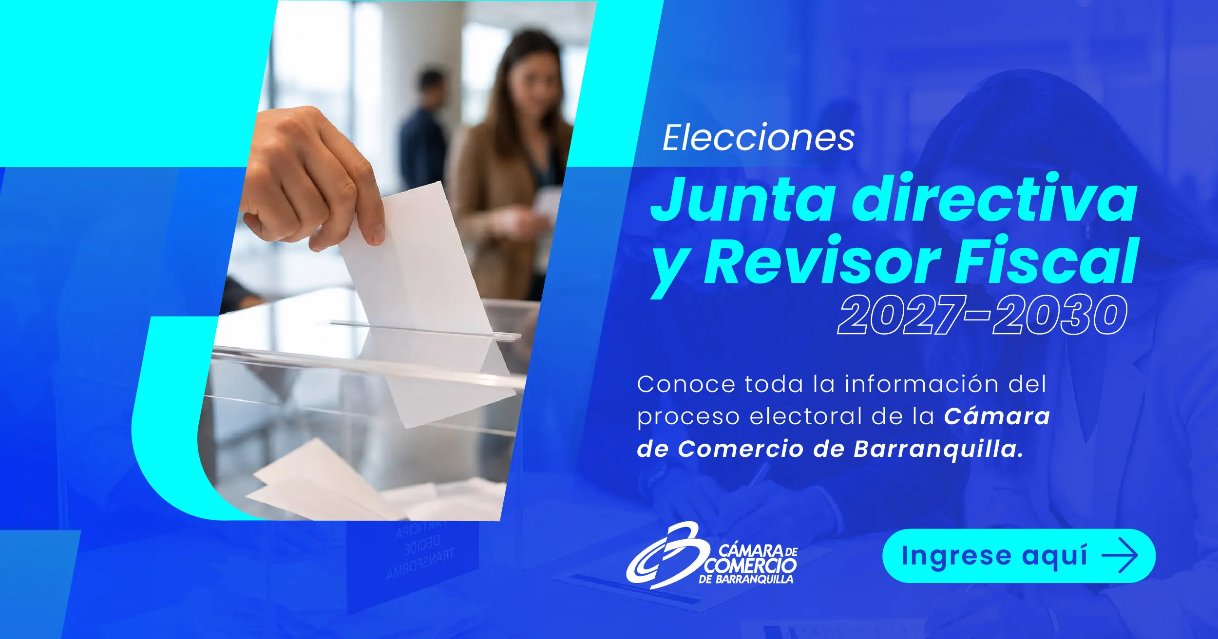 Banner elecciones de junta directiva y revisor fiscal 2027-2030
